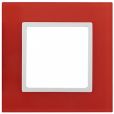 14-5101-23 ЭРА Рамка на 1 пост, стекло, Эра Elegance, красный+бел Б0034478