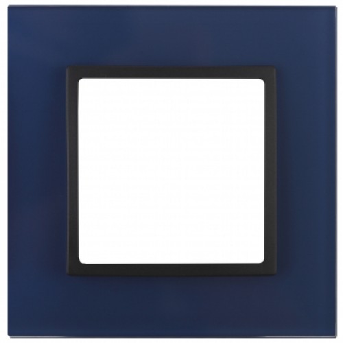 14-5101-29 ЭРА Рамка на 1 пост, стекло, Эра Elegance, синий+антр Б0034483