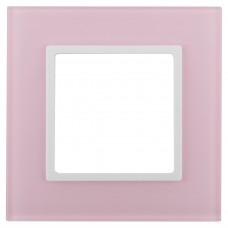14-5101-30 ЭРА Рамка на 1 пост, стекло, Эра Elegance, розовый+бел Б0034484