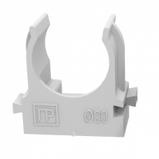 Крепеж-клипса для труб для монтажного пистолета серая в п/э д20 (100шт/900шт уп/кор) PR13.0120