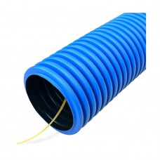 Труба гофрированная двустенная ПНД гибкая тип 450 (SN12) с/з синяя д110 (50м/уп) Промрукав PR15.0034