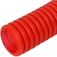 Труба гофрированная ПНД защитная для МПТ (пешель) красная д20/14,1 (100м/4800м уп/пал) Промрукав PR02.0088