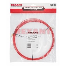 Протяжка кабельная REXANT (мини УЗК в бухте), стеклопруток, d=3,5 мм 10 м, красная 47-1010