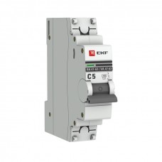 Автоматический выключатель 1P 5А (D) 4,5kA ВА 47-63 EKF PROxima mcb4763-1-05D-pro