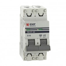 Автоматический выключатель 2P 4А (D) 4,5kA ВА 47-63 EKF PROxima mcb4763-2-04D-pro