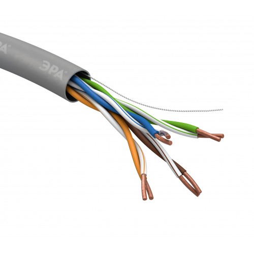 U-2-PVC LAN-кабель витая пара U/UTP-Cu   ЭРА  2x2x24 AWG Cat5e CU PVC 305м (2/40) Б0044428