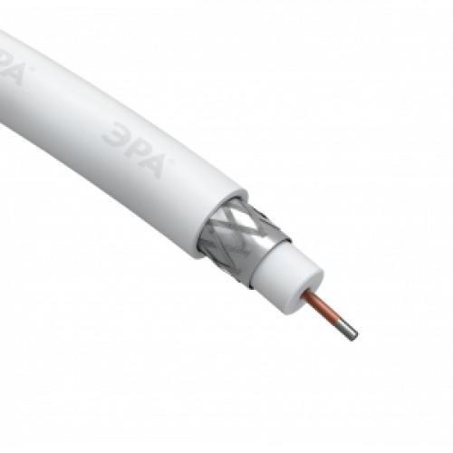 CL-48-PVC100 Коаксиальный кабель CCS   ЭРА 3С-2V, 75 Ом, CCS/(оплётка Al, 48%), PVC, цвет бел Б0044602