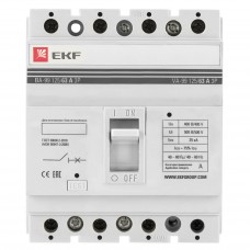 Выключатель автоматический ВА-99  125/ 63А 4P 25кА EKF mccb99-125-63-4P