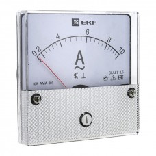 Амперметр AMA-801 аналоговый на панель (80х80) круглый вырез 200А трансф. подкл. EKF ama-801-200