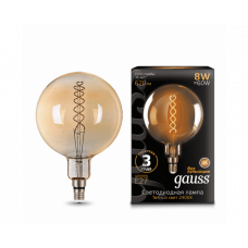 Лампа Gauss LED Vintage Filament Flexible G200 8W E27 200*300mm Amber 620lm 2400K 1/6 154802008