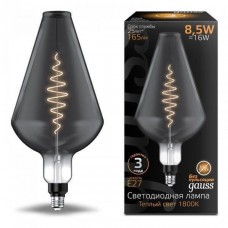 Лампа Gauss LED Filament Vase GAUSS E27 8.5W Gray 165lm 1800K 180802005