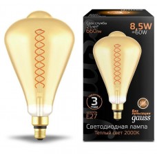 Лампа Gauss LED Filament ST164 GAUSS E27 8.5W Amber 660lm 2000K 157802105