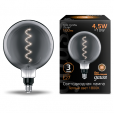 Лампа Gauss LED Filament G200 GAUSS E27 4.5W Gray 100lm 1800K 154802005