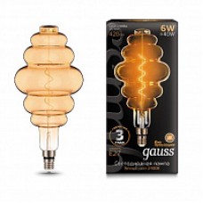 Лампа Gauss LED Vintage Filament Flexible BD200 6W E27 200*410mm Amber 2400K 158802006