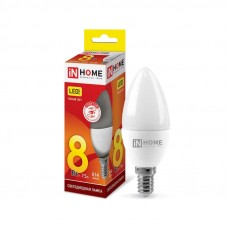 Лампа светодиодная LED-СВЕЧА-VC 8Вт 230В Е14 3000К 720Лм IN HOME 4690612020426