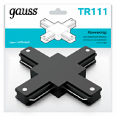 Коннектор Gauss для трековых шинопроводов (+) черный 1/50 TR111